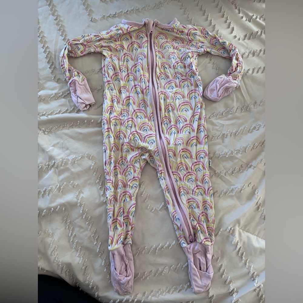 Little Sleepies Pastel Rainbow Kids Footie